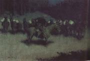 Frederic Remington Scare in a Pack Train (mk43) oil painting artist